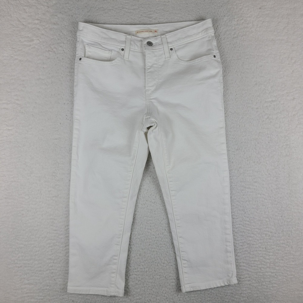 Levi's‎ 311 Jeans Womens 30 White Wash Denim Shaping Skinny Capri